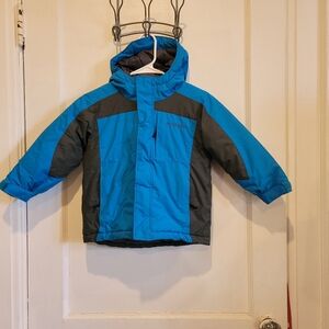 Columbia Omni Shield Kids Size 4/5 Puffer Ski Jacket in Blue Gray Winter Coat